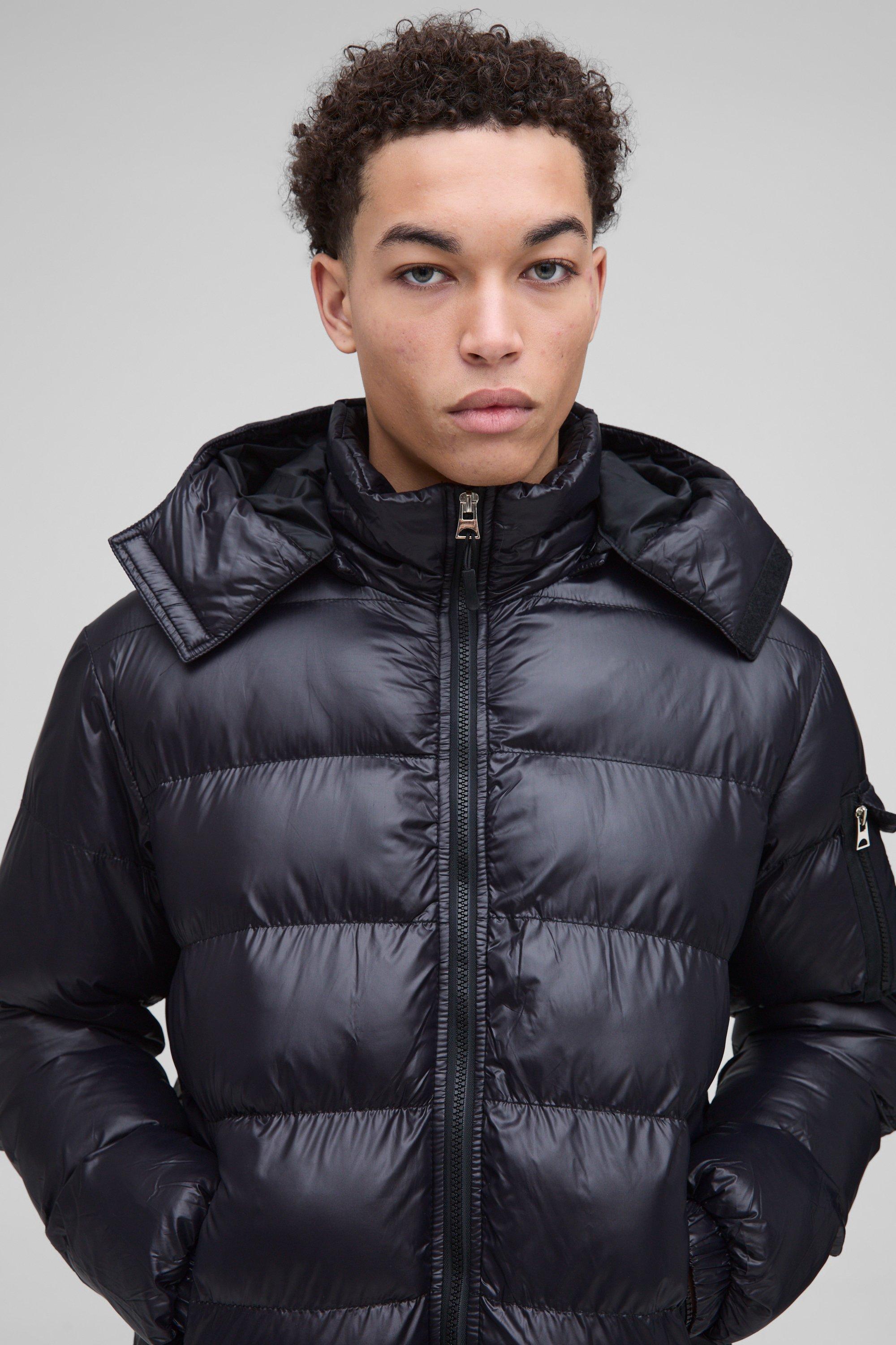 Shine hooded store puffer jacket