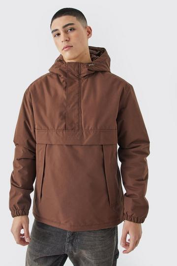 Man Overhead Hooded Parka chocolate