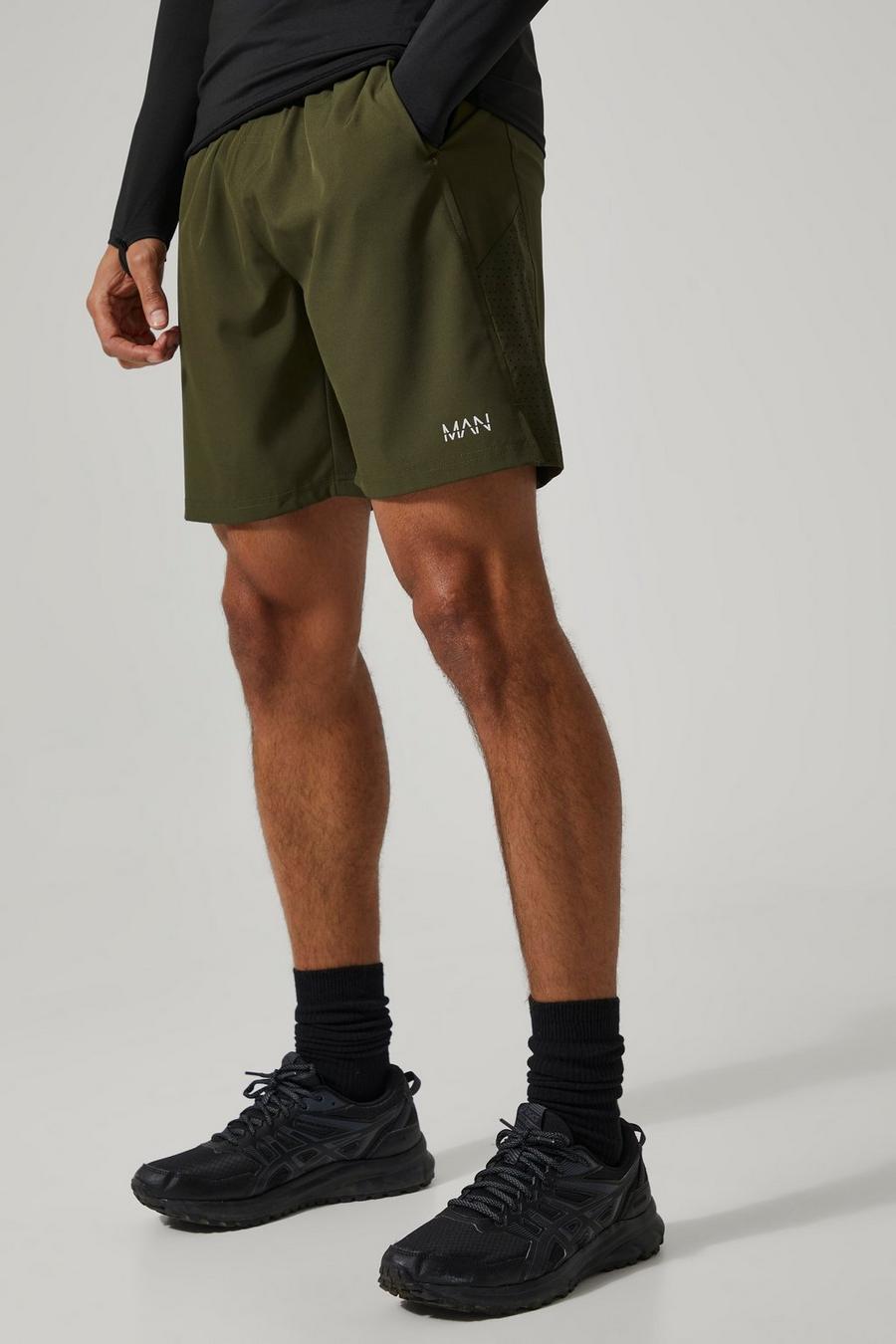 Man Active Mesh-Shorts, Khaki