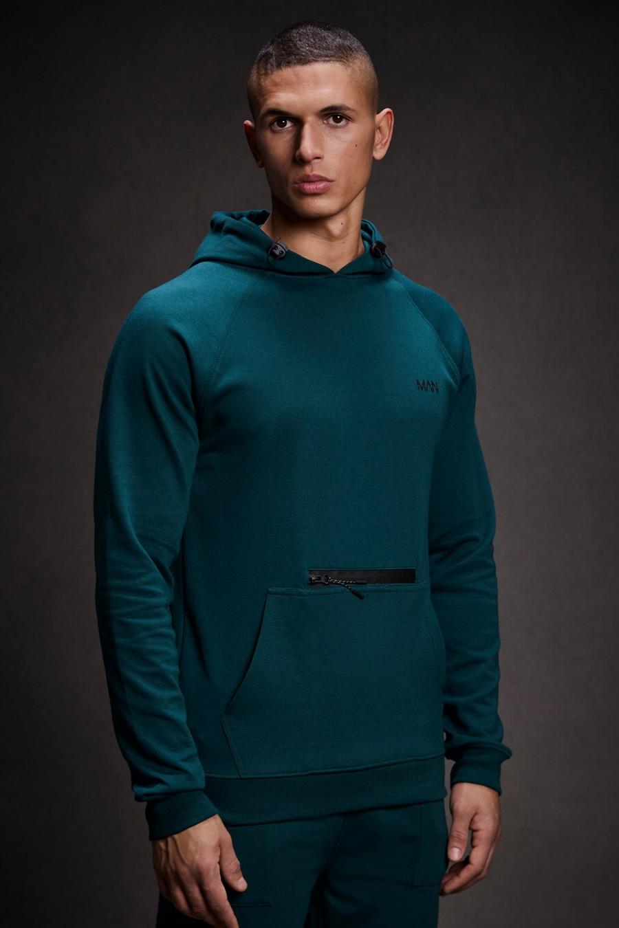 Sudadera MAN Active técnica con capucha, Teal image number 1