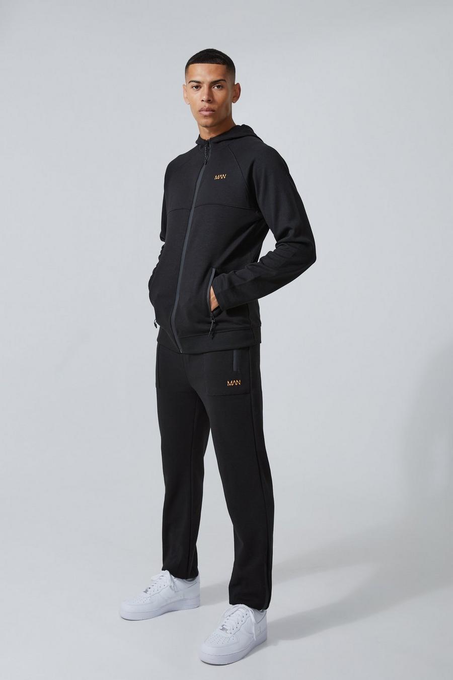 Man Active Fleece Hoodie And Jogger Tracksuit