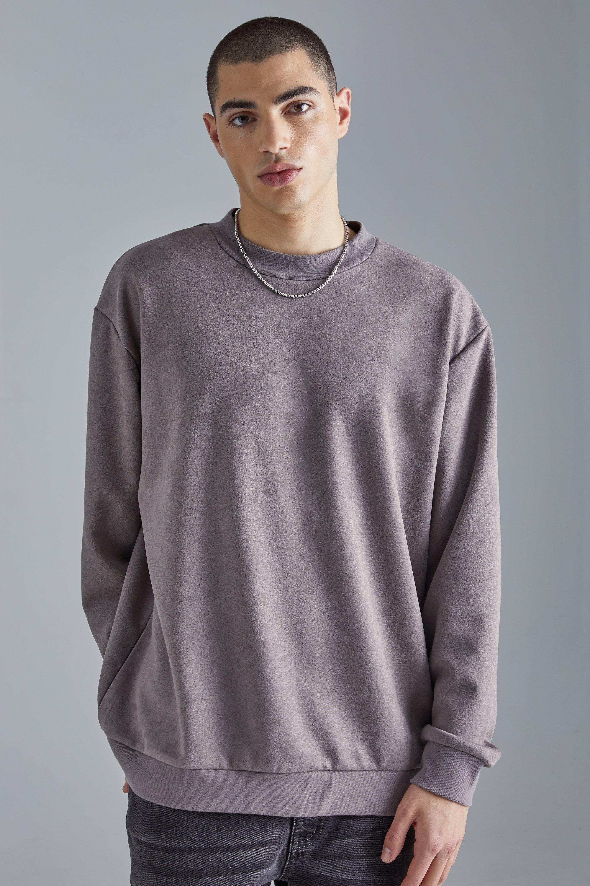 Suede sweatshirt mens on sale