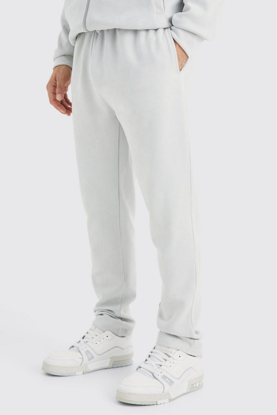 Pale grey Skinny Faux Suede Trousers image number 1