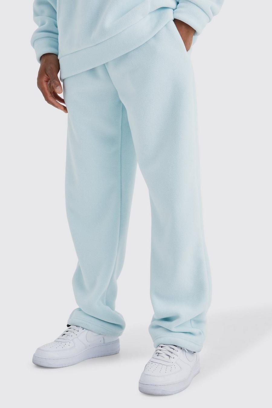 Pantalón deportivo holgado de microforro polar, Light blue