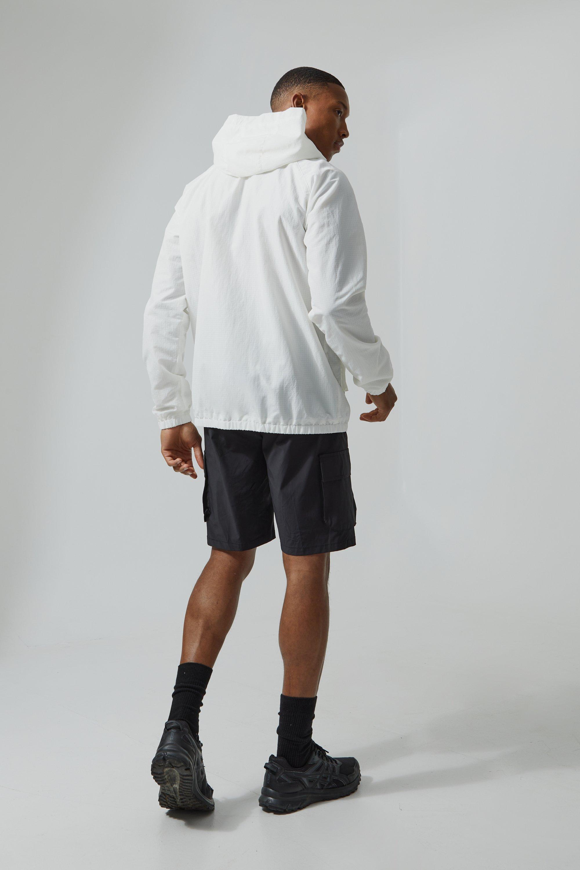 Man Active Ripstop Nylon Utility Windbreaker | boohoo