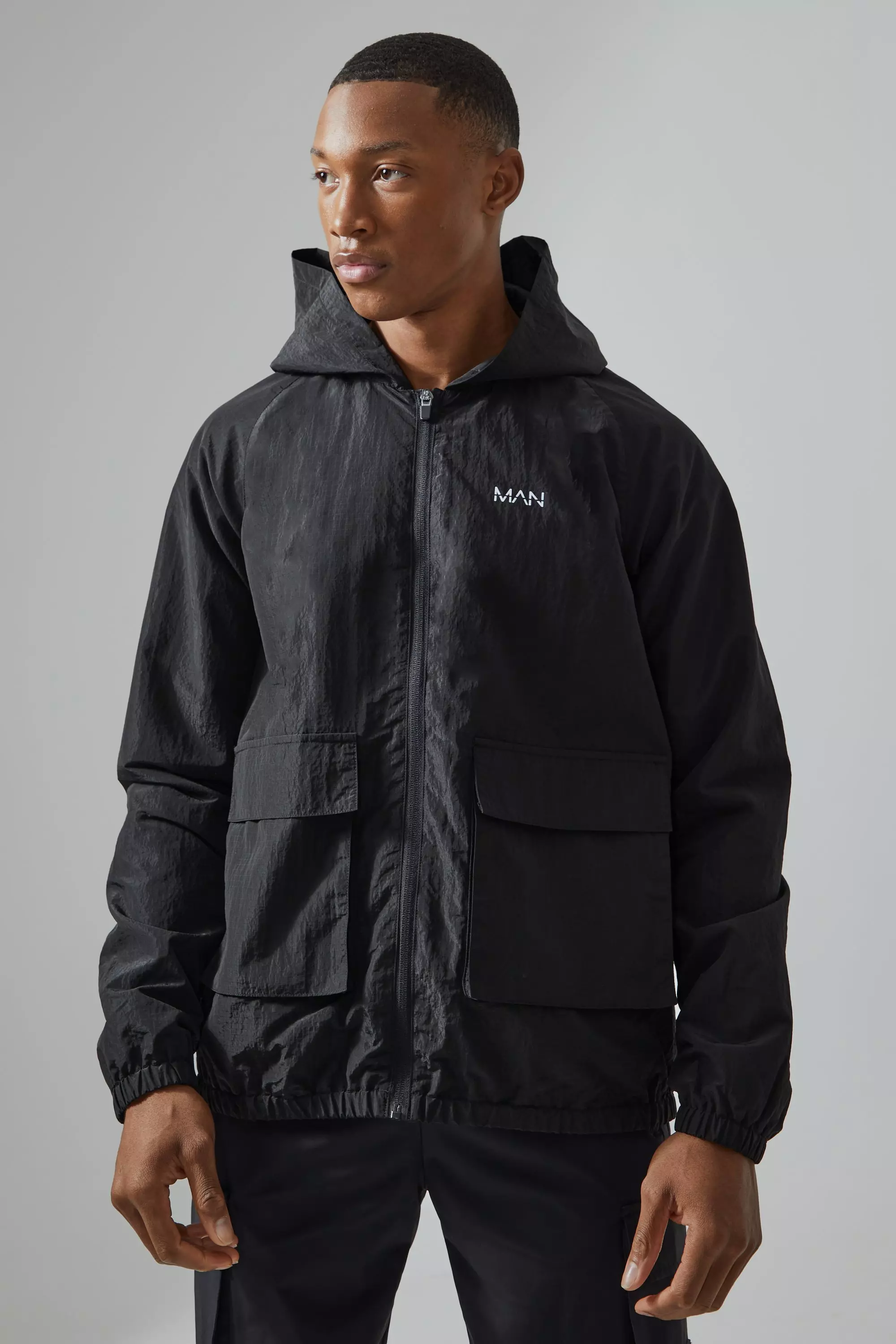 Ripstop nylon windbreaker sales