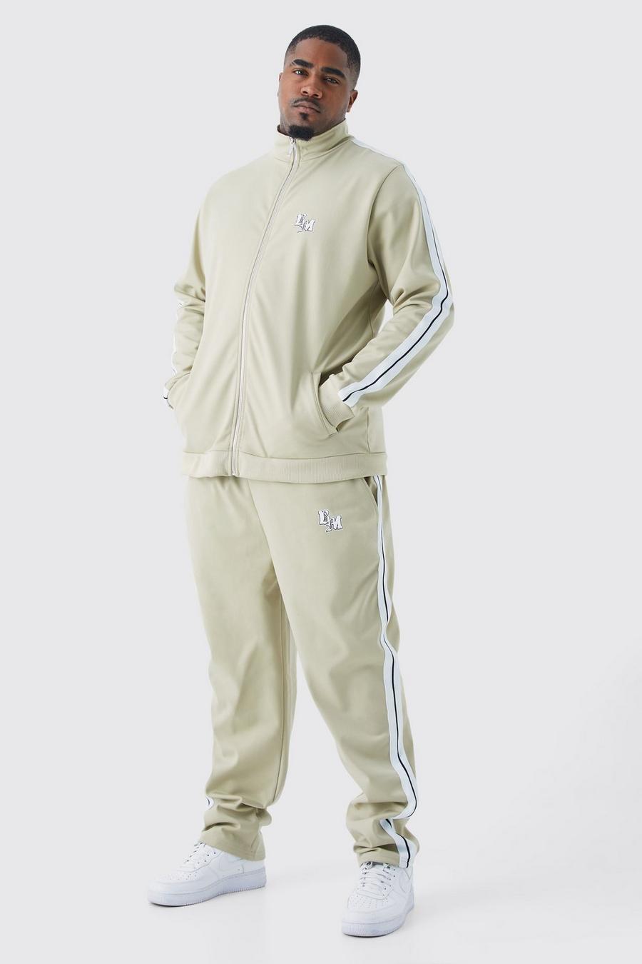 Stone Plus Slim Tricot Funnel Neck Tracksuit image number 1