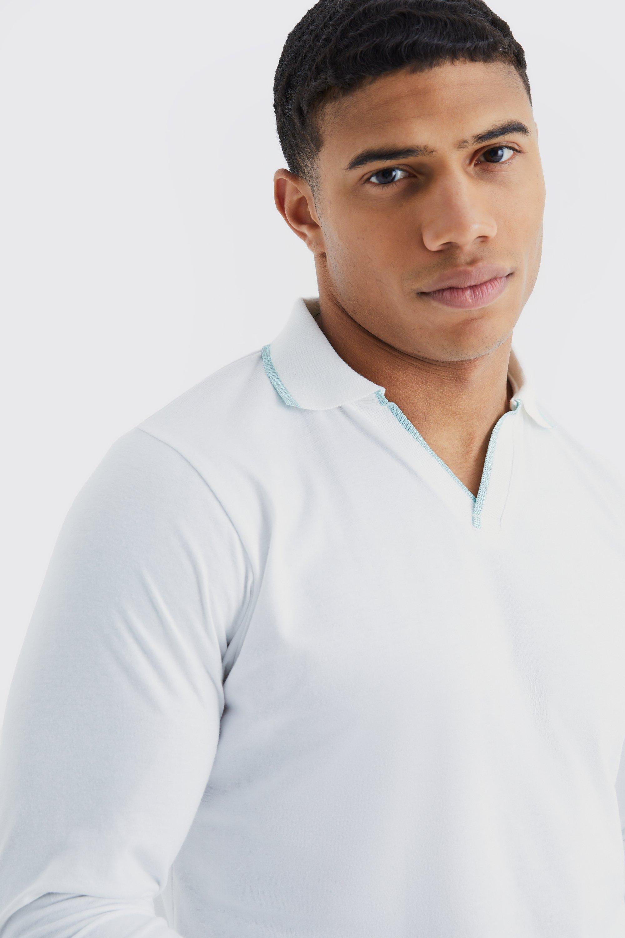 Polo long shop sleeve v neck