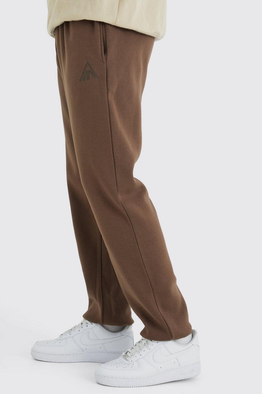 Pantaloni tuta Tall Core Fit con logo Man, Coffee