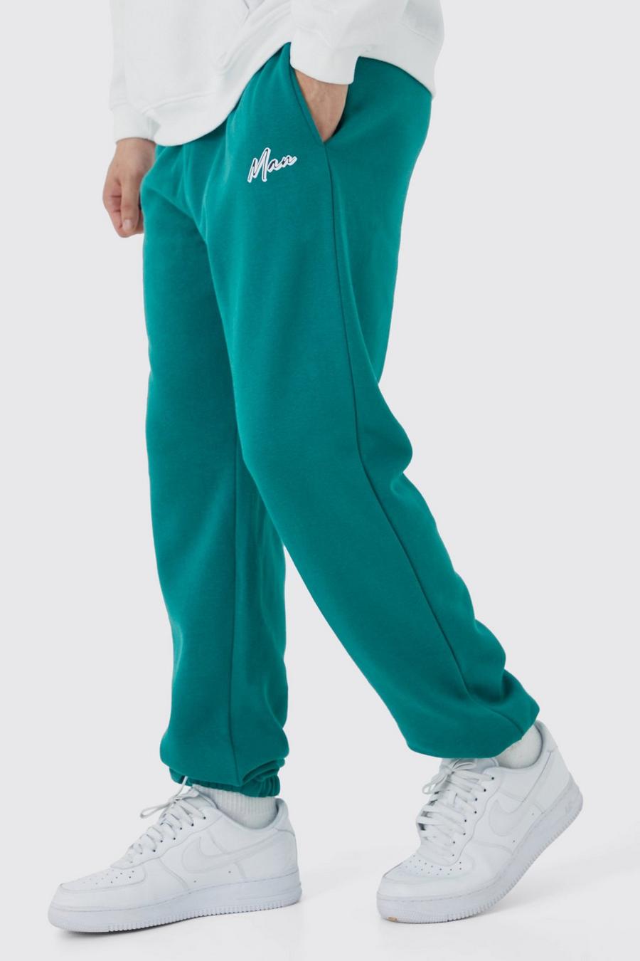 Teal Tall Core Fit Man Signature Branded Jogger image number 1