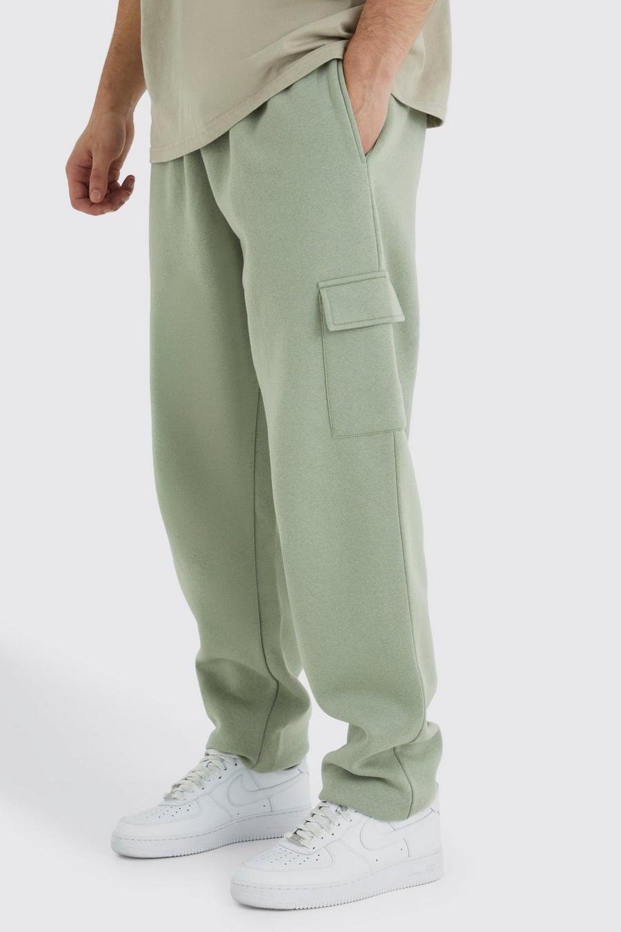 Pantaloni tuta Cargo Tall oversize, Olive image number 1