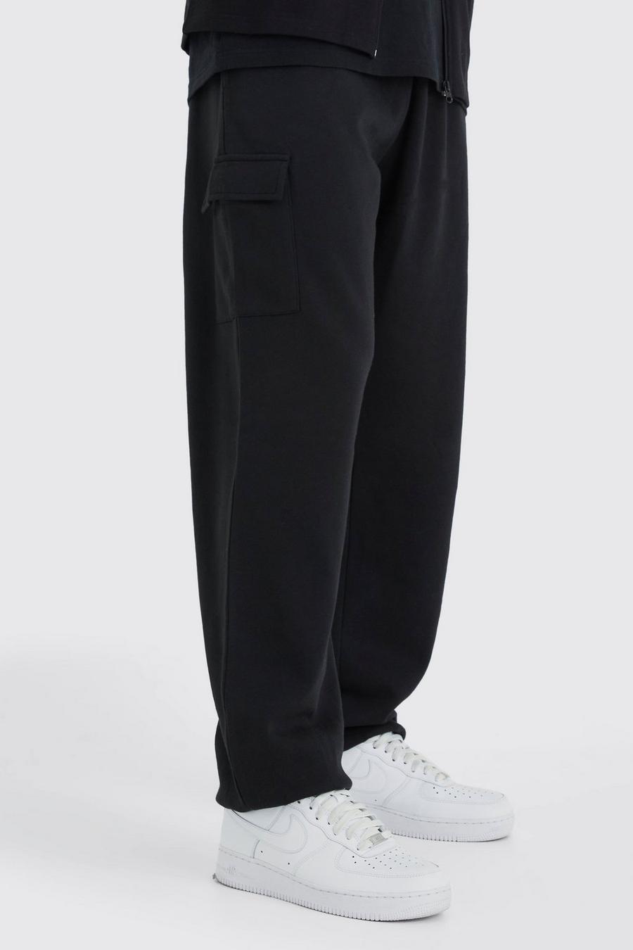 Black Tall Loose Fit Cargo Jogger image number 1