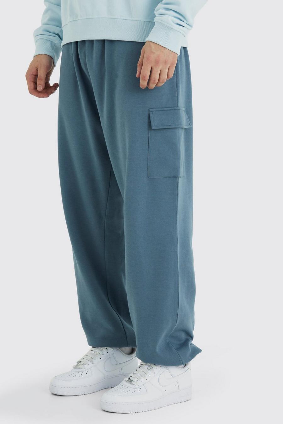 Pantalón deportivo Tall cargo holgado, Slate blue image number 1