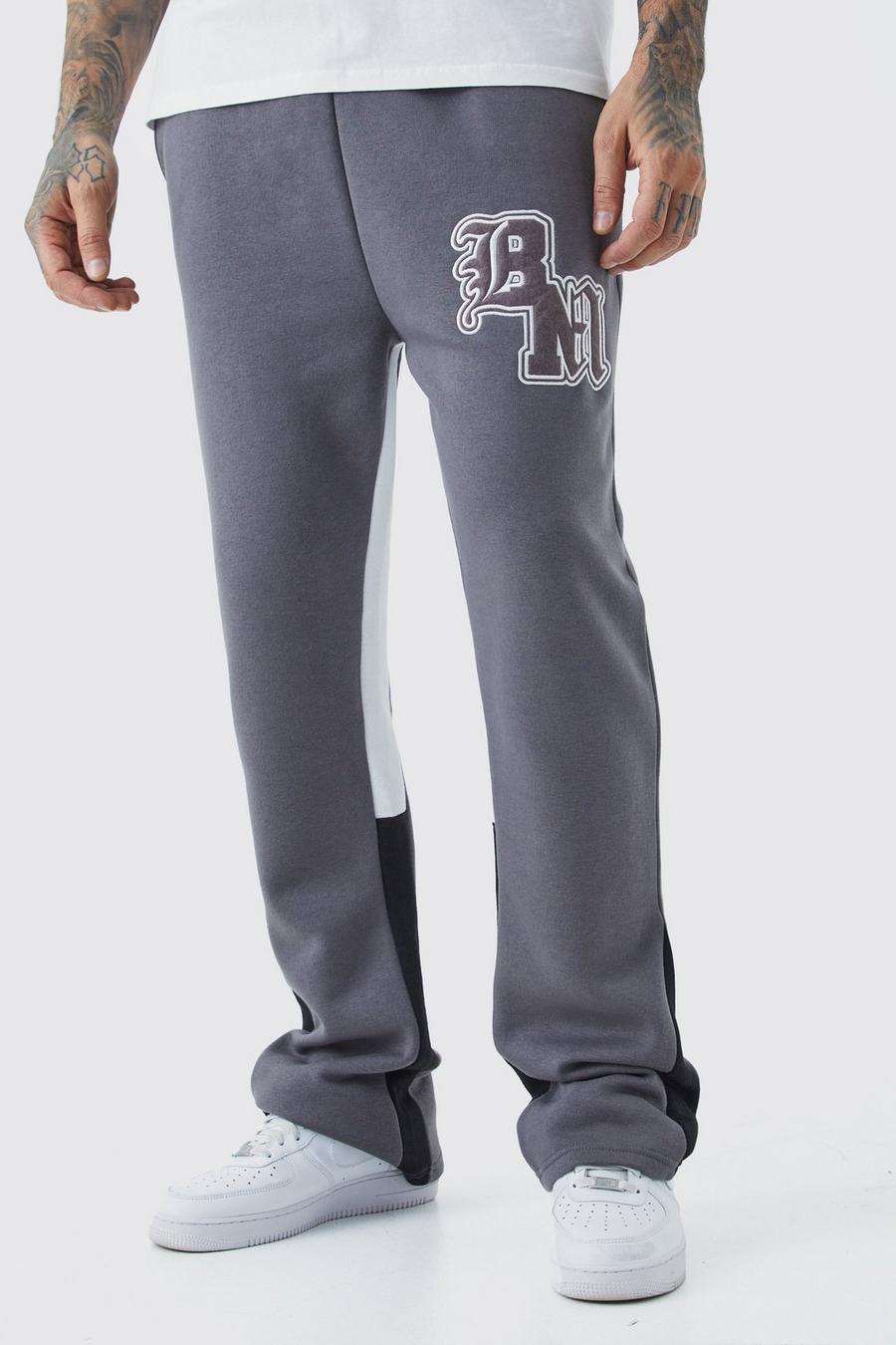 Charcoal Tall Bm Contrast Gusset Jogger