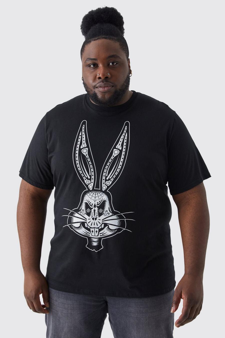 Black Plus Bugs Bunny License T-shirt
