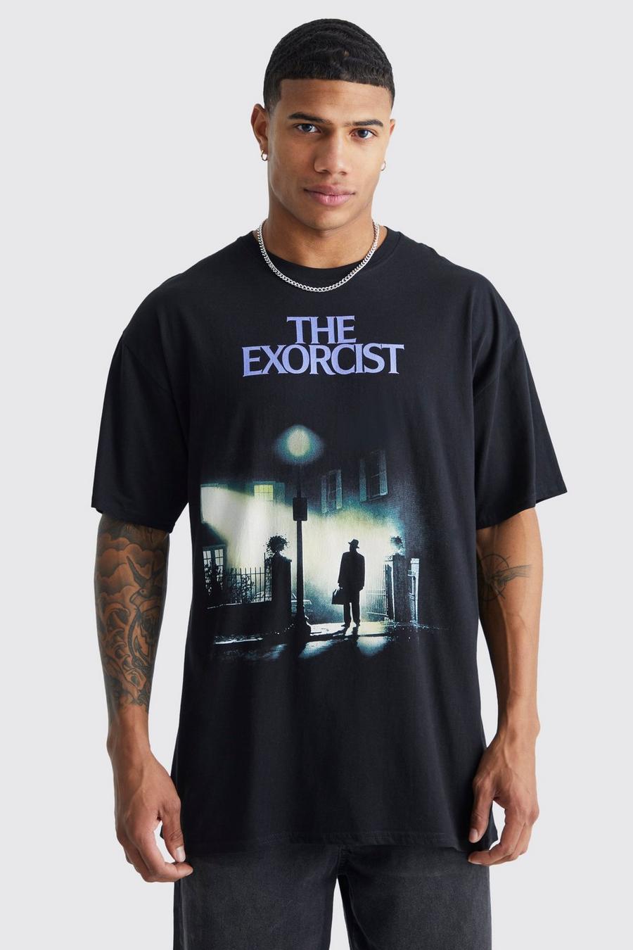 Oversize T-Shirt mit lizenziertem The Exorcist Print, Black