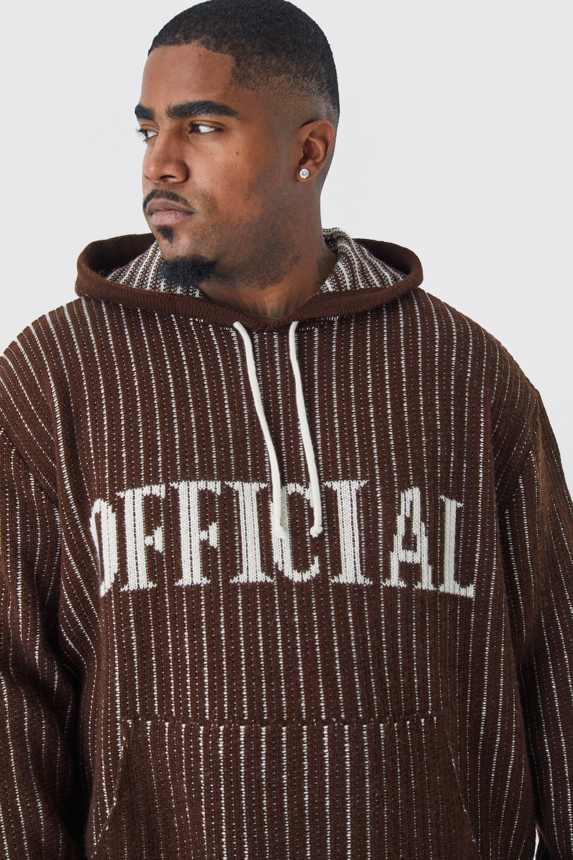 Oversized Chunky Ribbed Knitted Hoodie