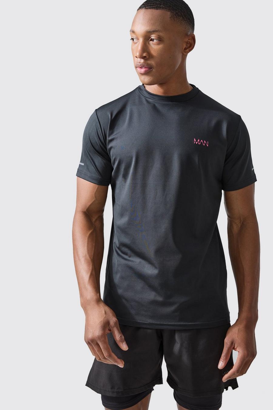 Man Active Performance T-Shirt, Black image number 1