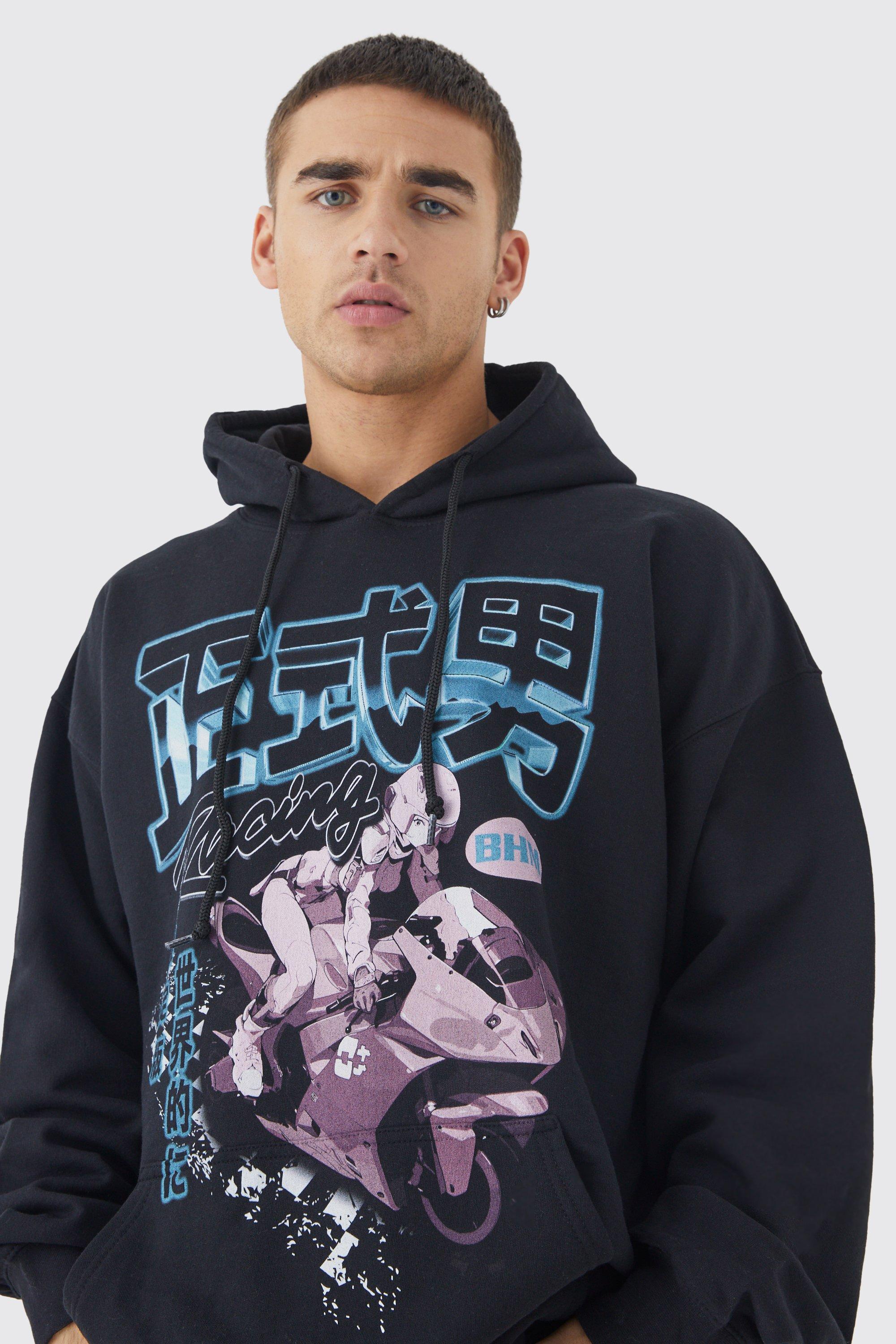 Oversize Hoodie mit Anime Print