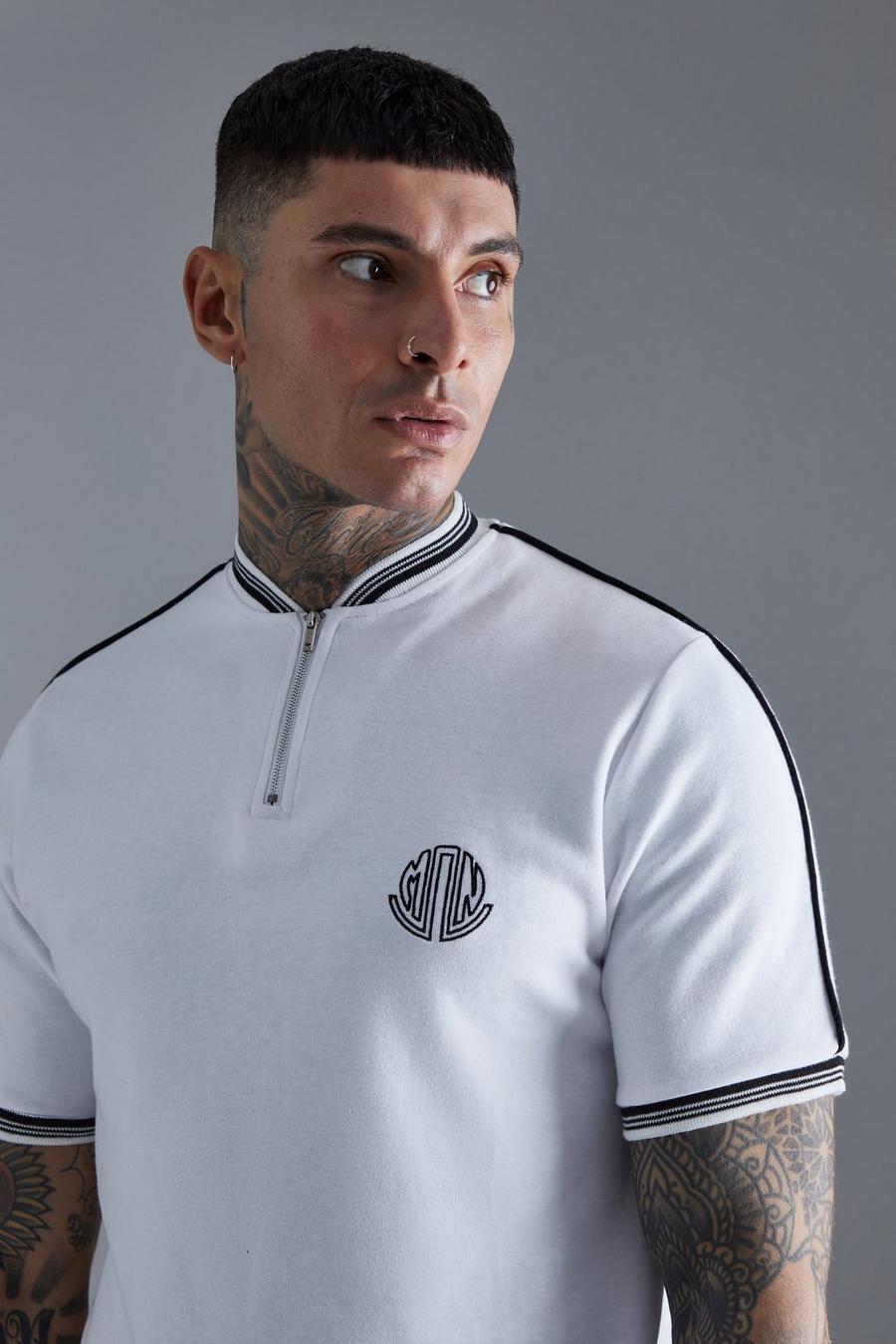 Tall Slim-Fit Poloshirt, White image number 1