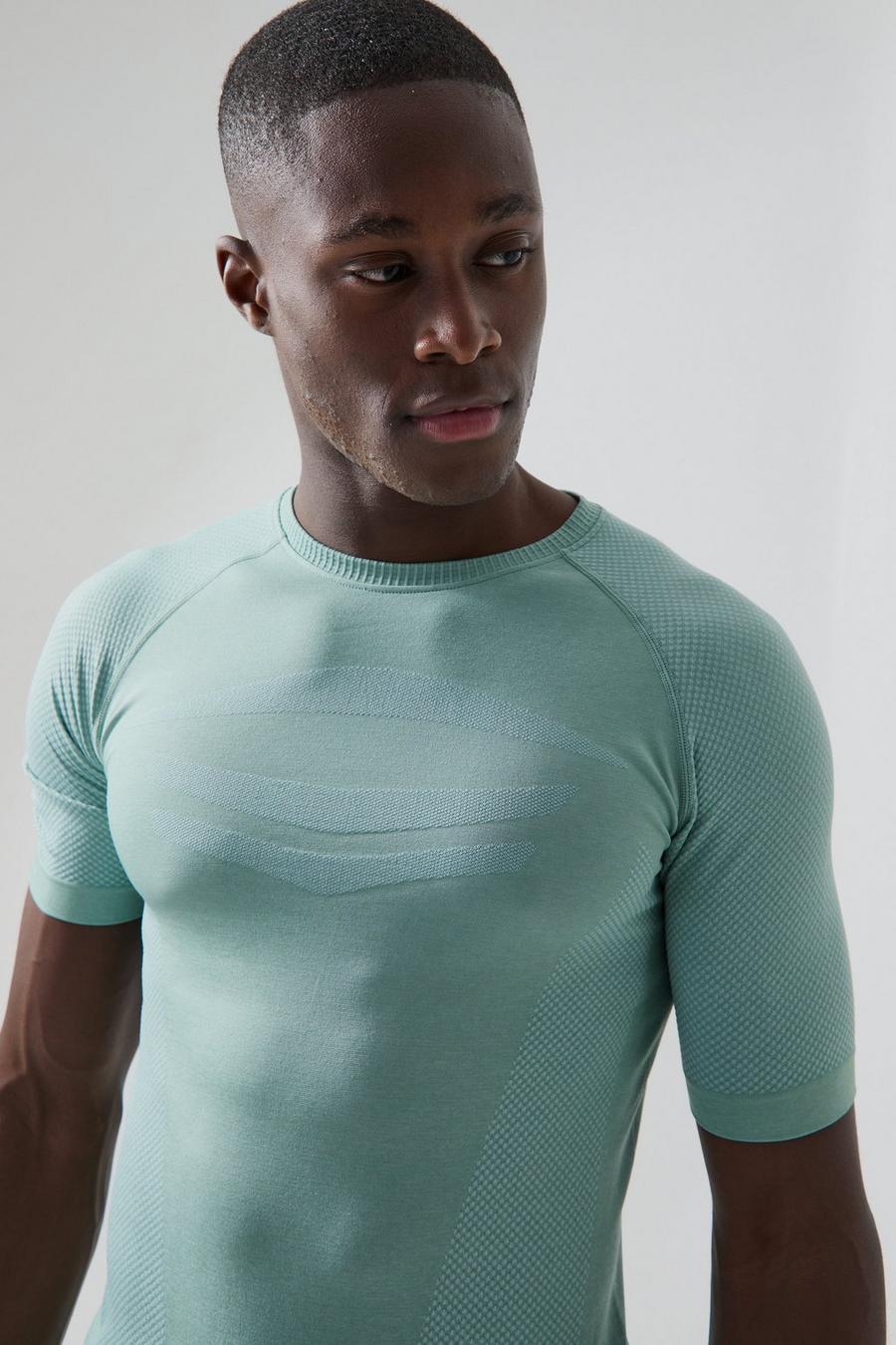 T-shirt sans coutures - MAN, Light green image number 1