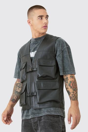 Pu Utility Vest black