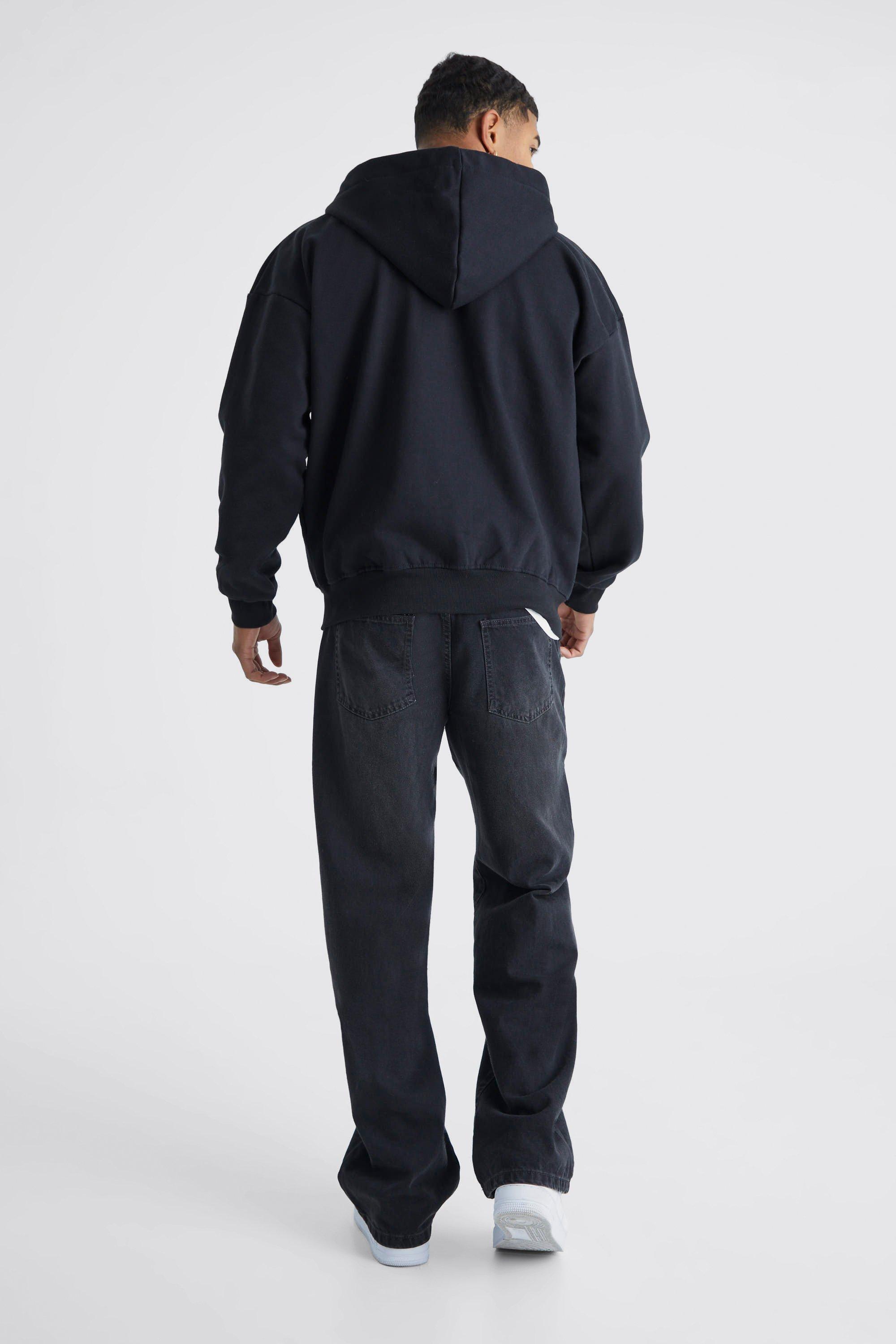 Oversized Heavyweight Zip Through Hoodie | boohoo