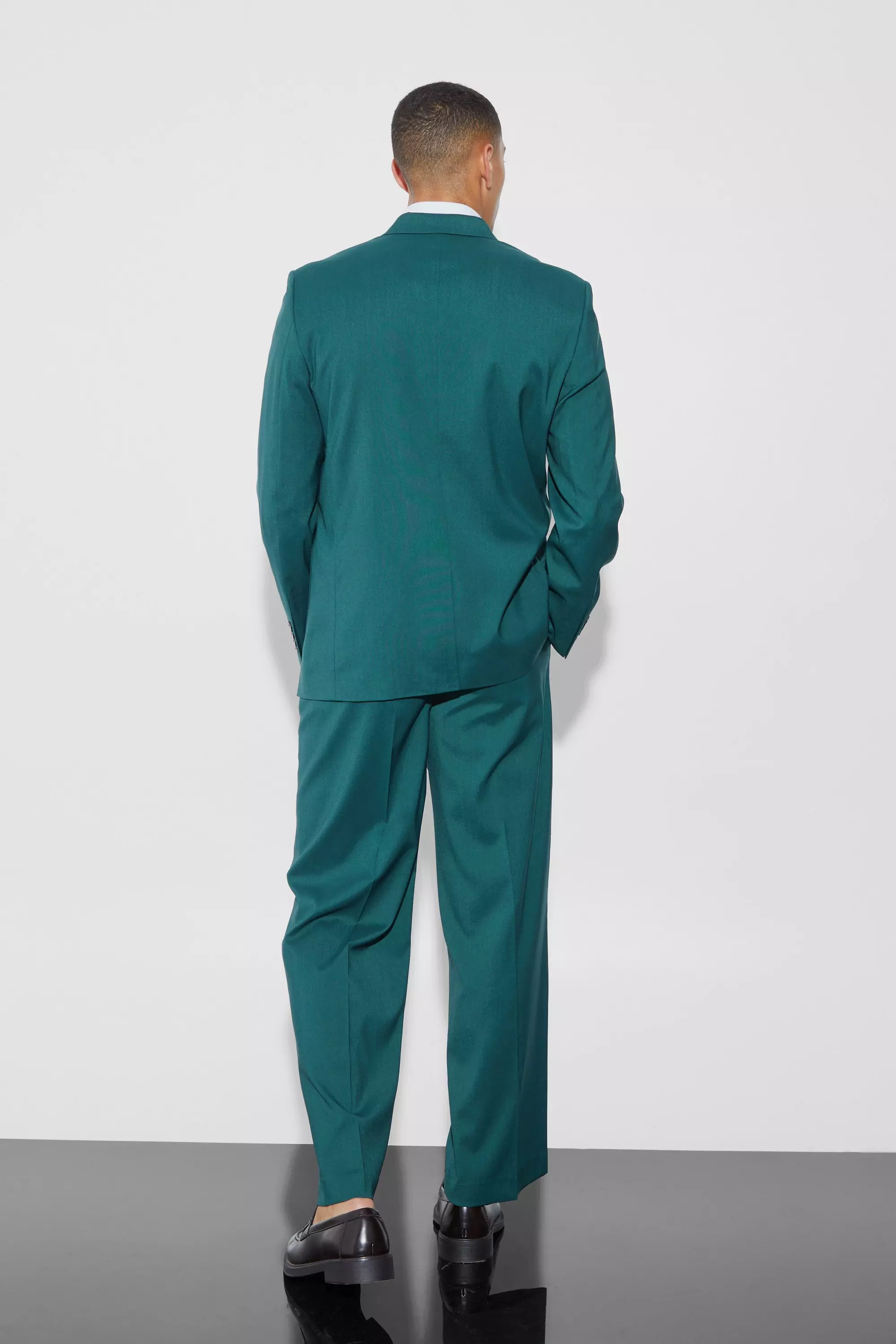 Forest Double Breasted Relaxed Fit Blazer صورة بديلة