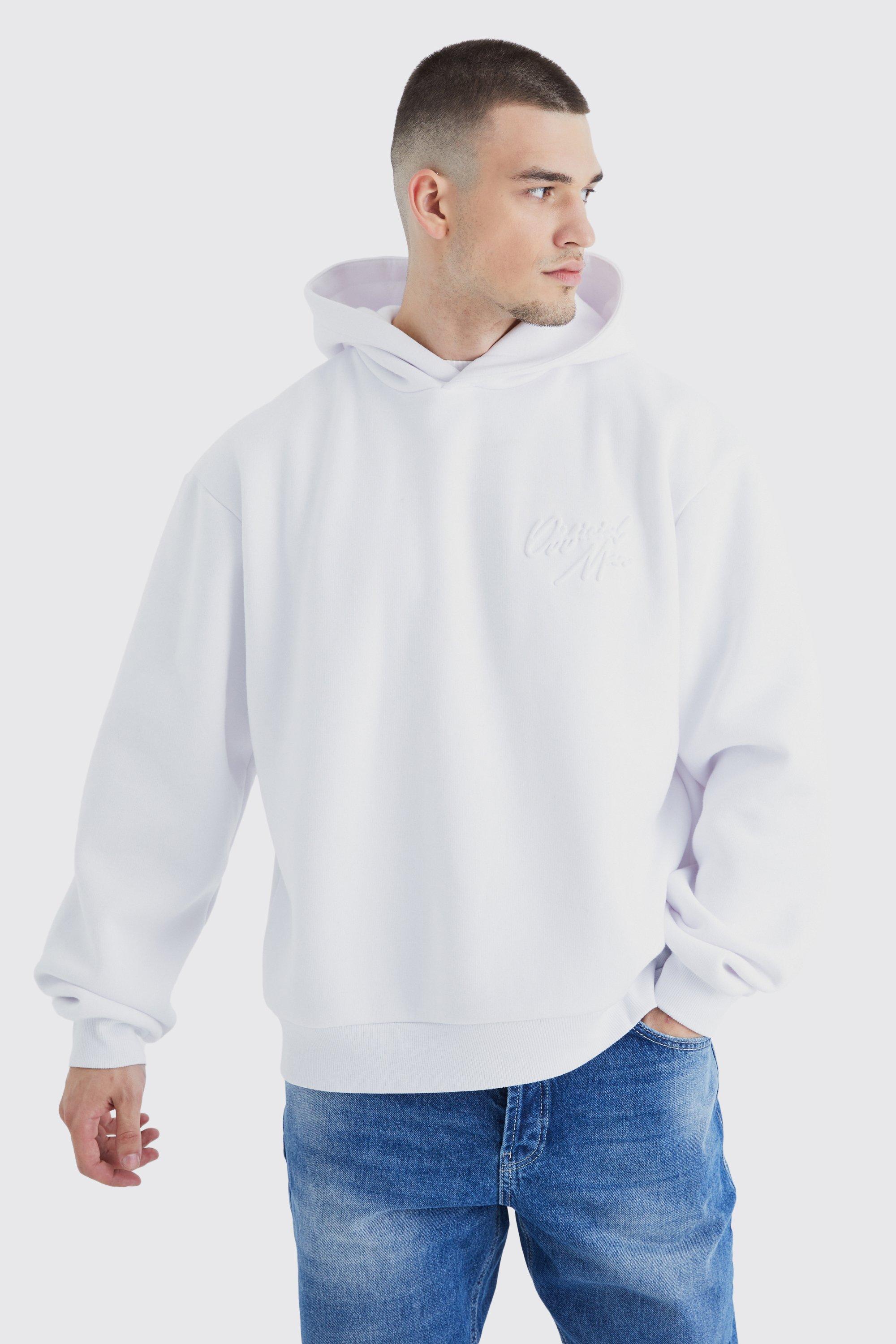 White clearance male hoodie