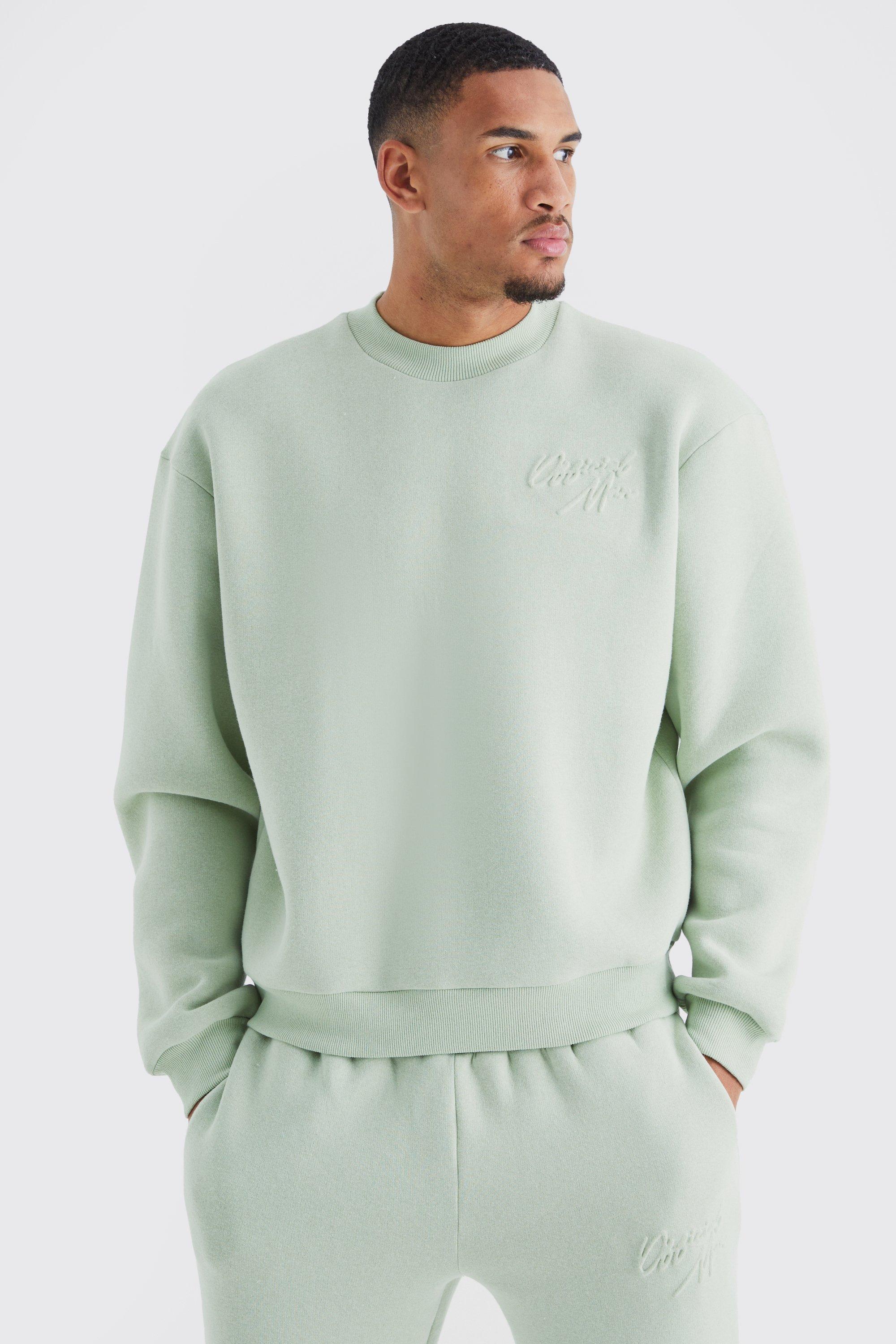 Nike club fleece crew cheap neck sweatshirt in sage green