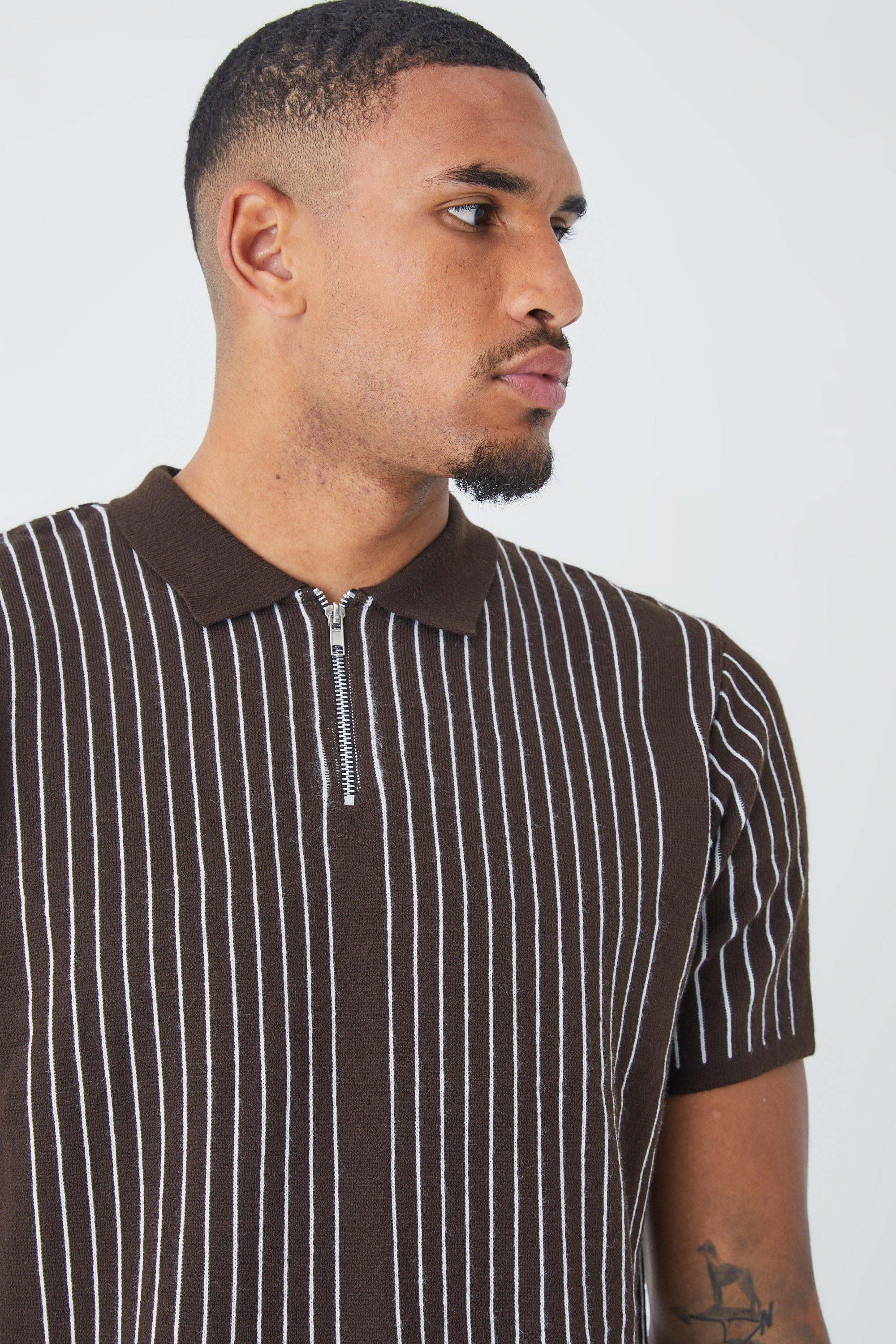 Vertical striped shop polo mens