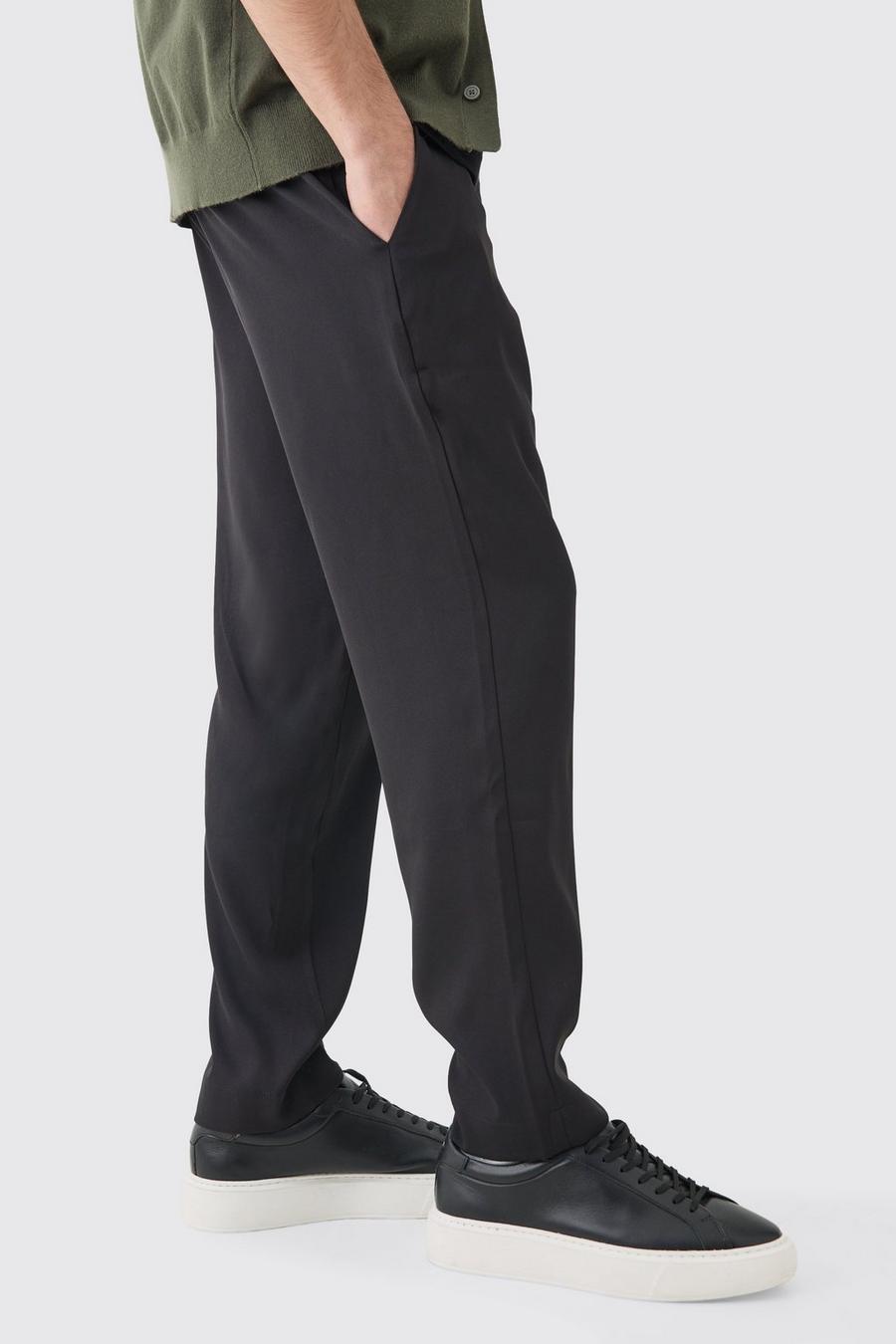 Black Mix & Match Tailored Slim Cropped Pants