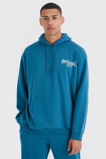 Teal Green Official Oversized Drawcord Detail Hoodie