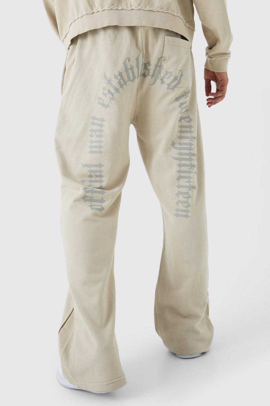 Stone Gusset Washed Raw Seam Joggers image number 1