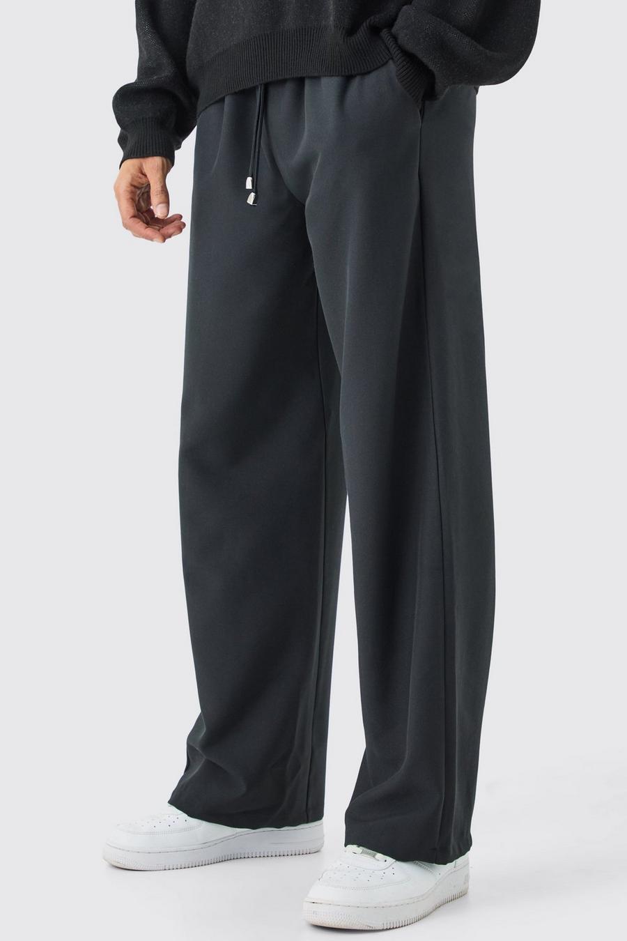 Pantalon large à cordon de serrage, Black image number 1