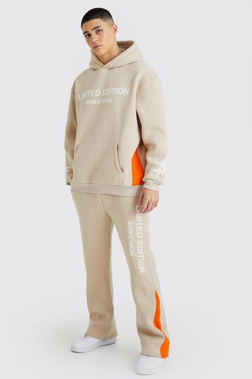 Stone Beige Limited Oversized Hooded Gusset Tracksuit