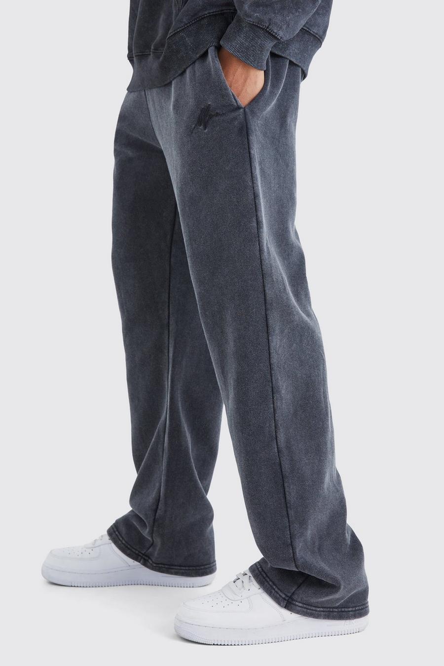 Charcoal Relaxed Fit Man Acid Wash Jogger image number 1