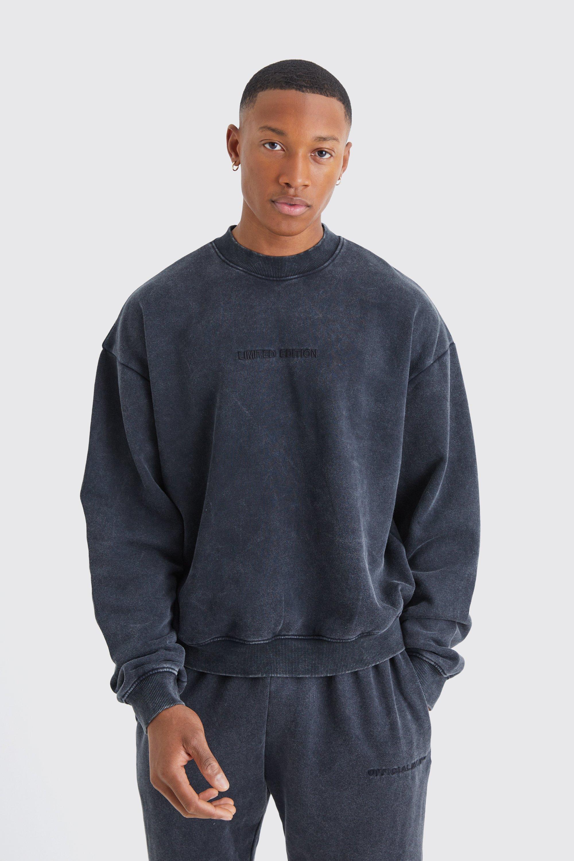 Grey acid 2025 wash sweatshirt