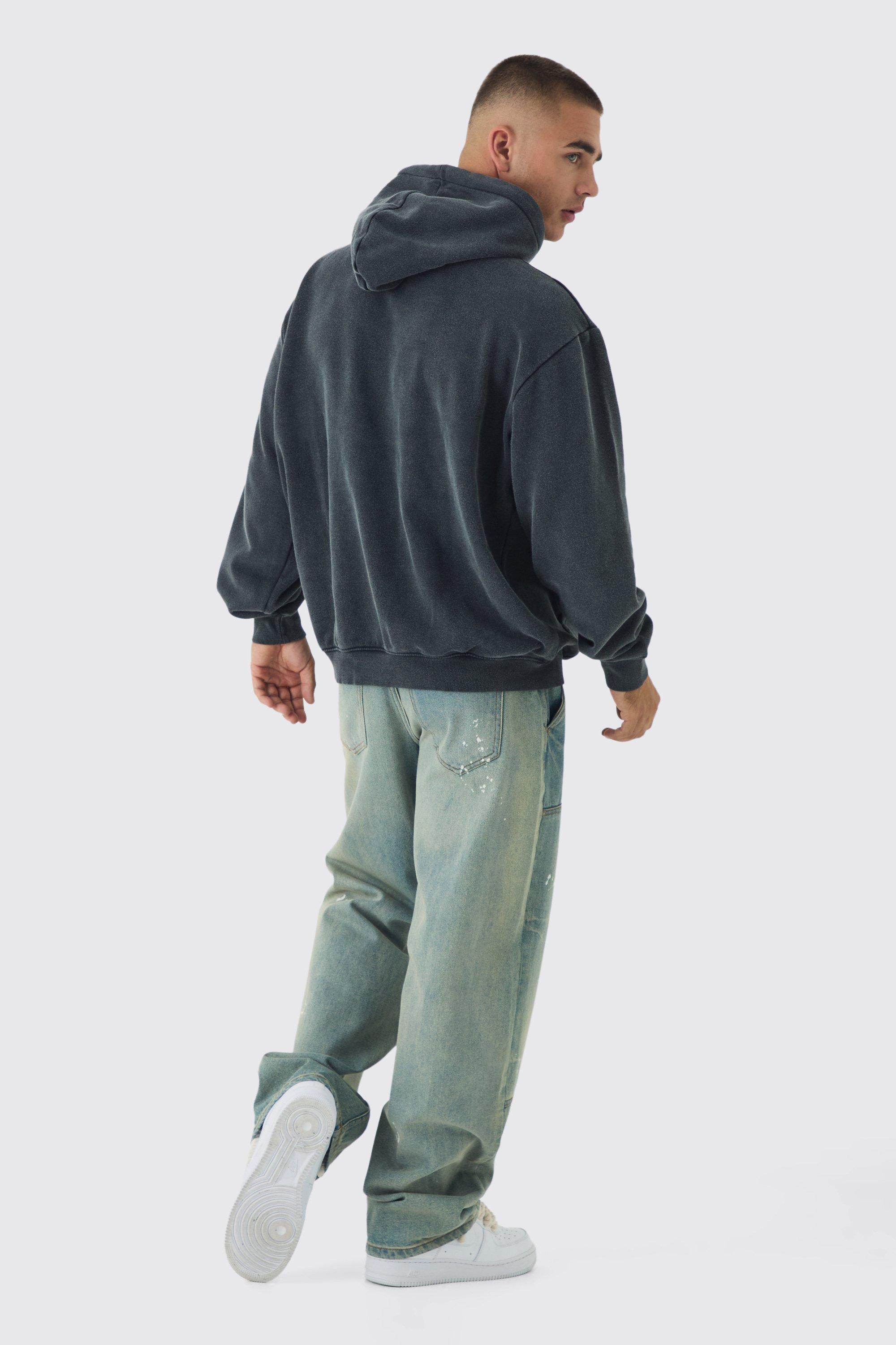 Acid Washed Oversized Hoody-BY191