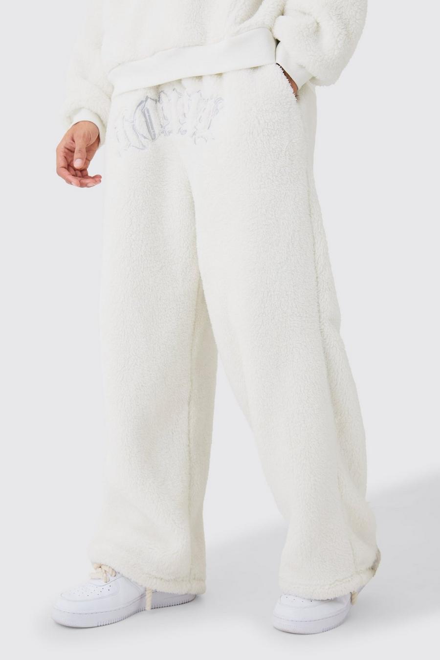 White Fuzzy Lounge Pants - Gem