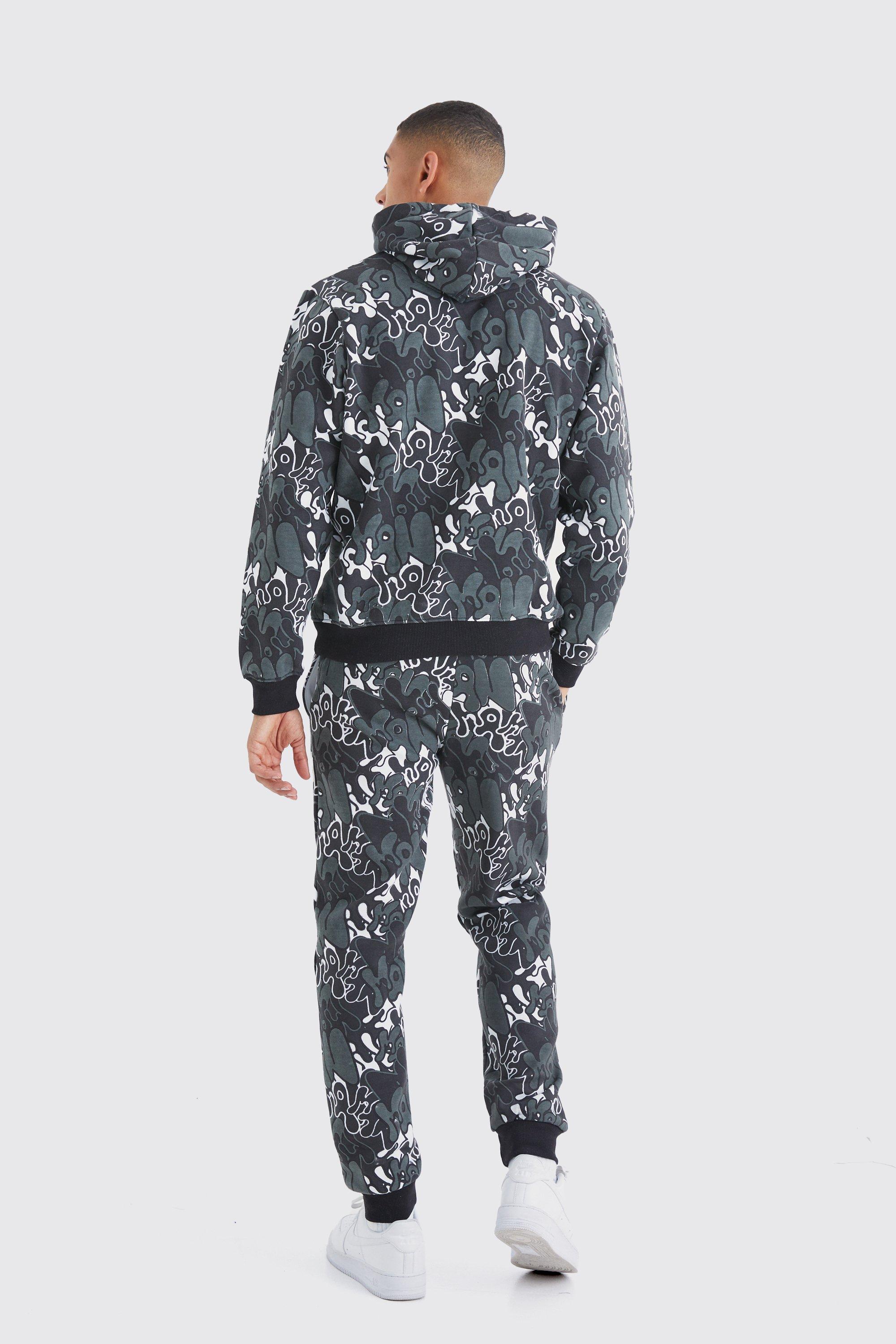 Buy Black Camo Print Co-ord Bomber Jacket for Men