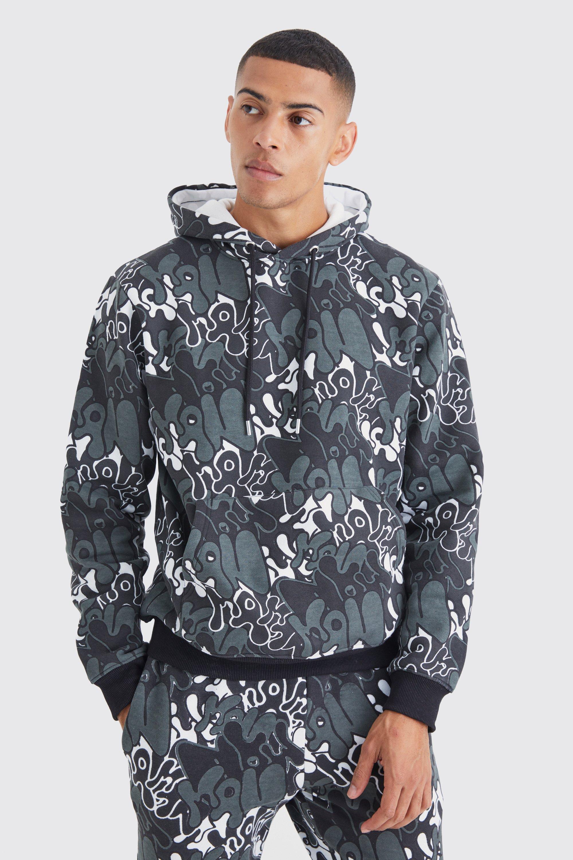 Black and gray camo hoodie online