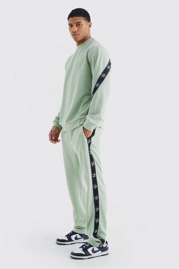 Tricot Tape Side Sweatshirt Tracksuit sage