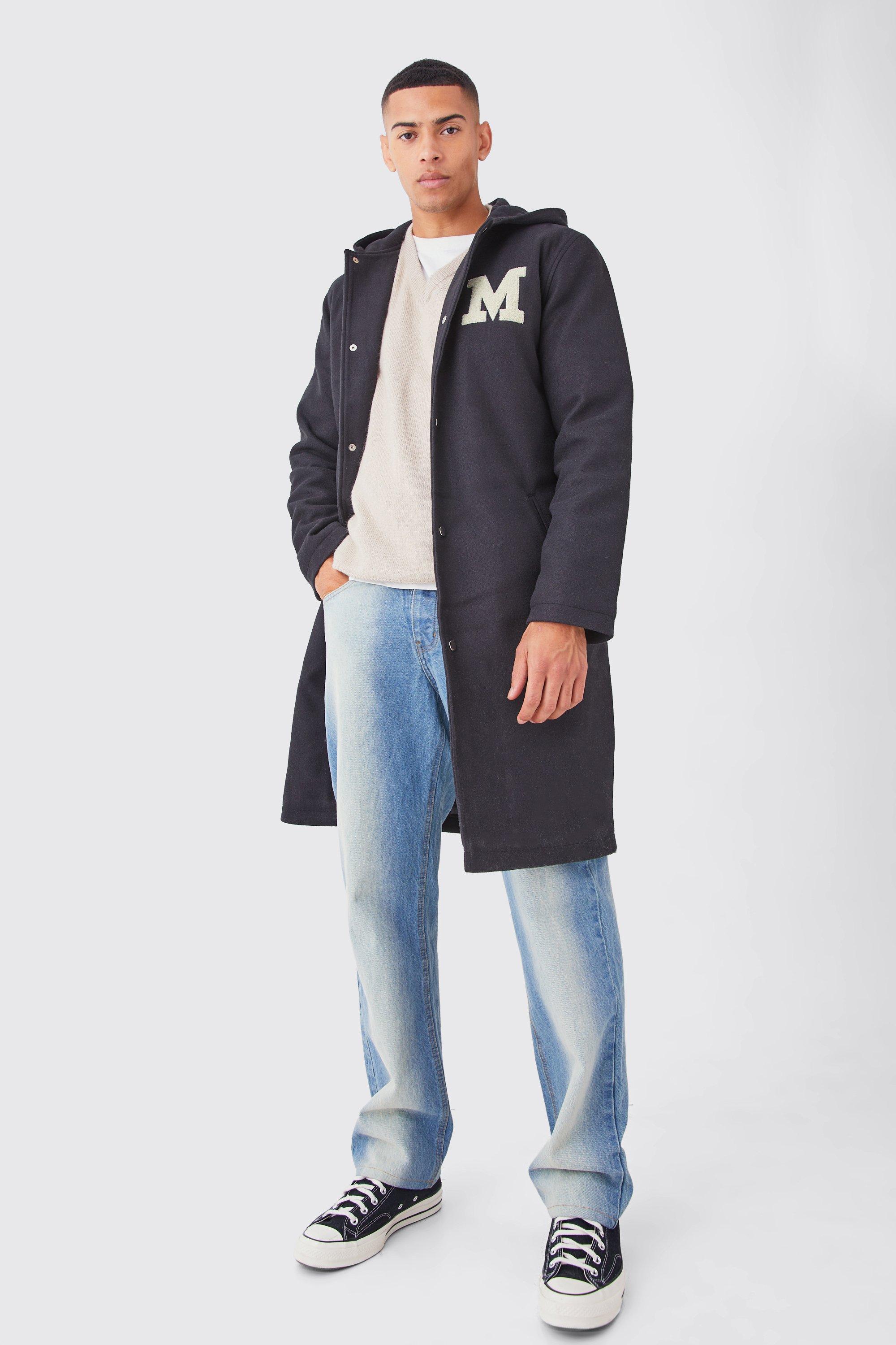 Manteau long universitaire feutr avec capuche