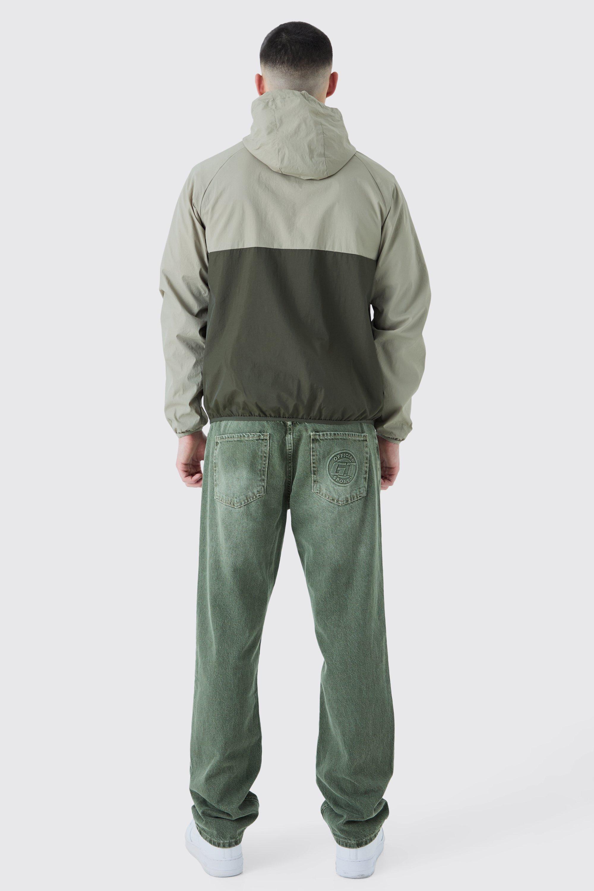 Half Zip Color Block Hooded Cagoule boohoo USA