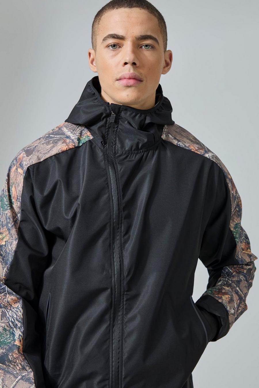 Multi Man Active Camo Panelled Trail Windbreaker image number 1