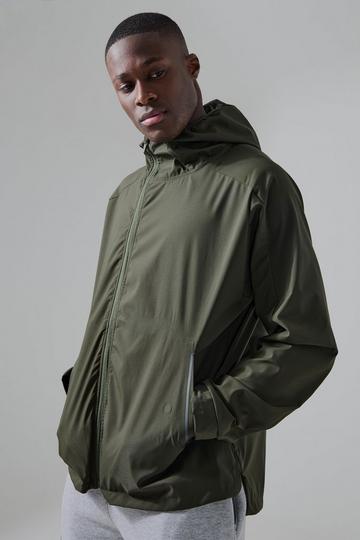 Khaki Man Active Regular Fit Trail Windbreaker