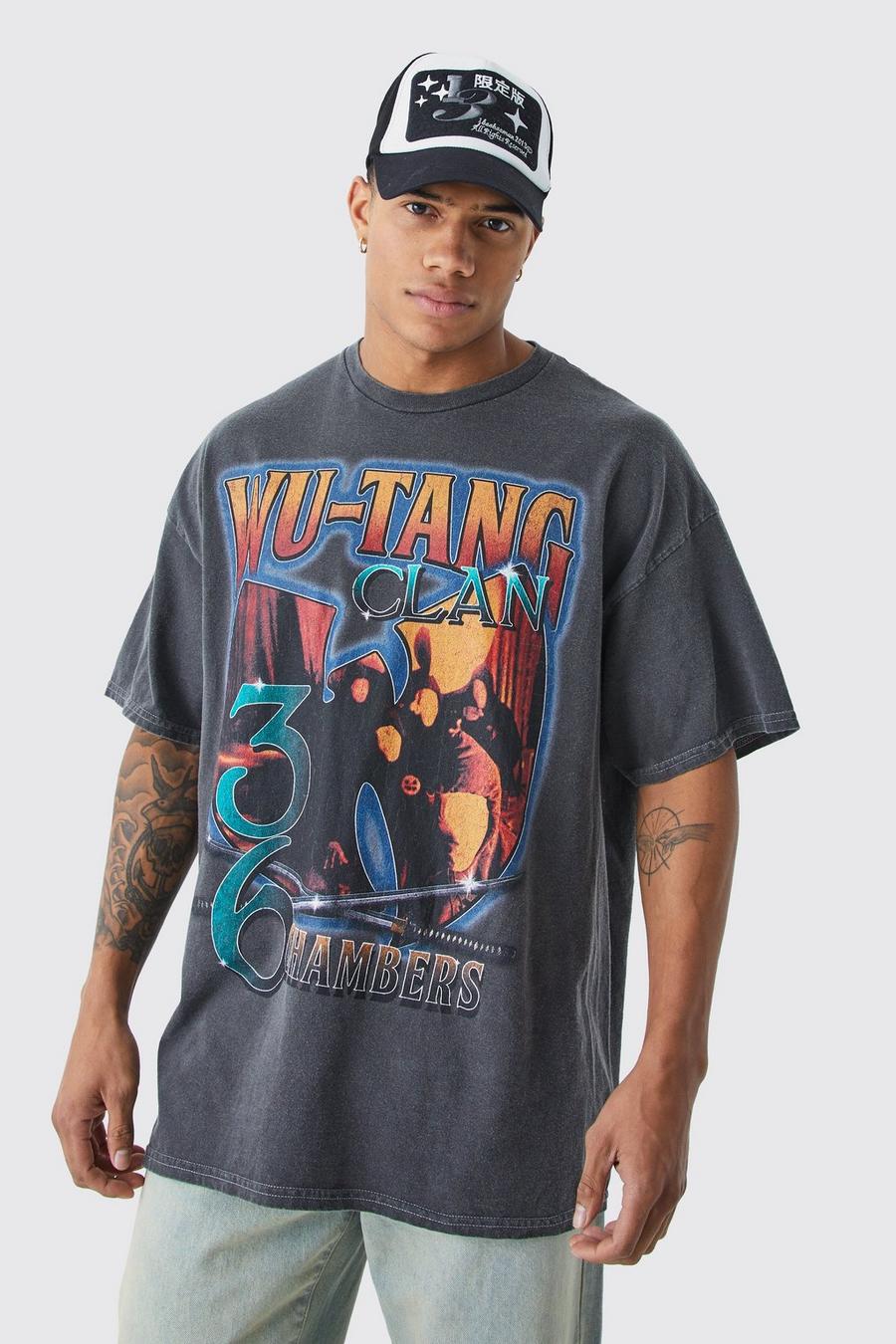 T-shirt oversize à imprimé Wu-Tang, Charcoal gris