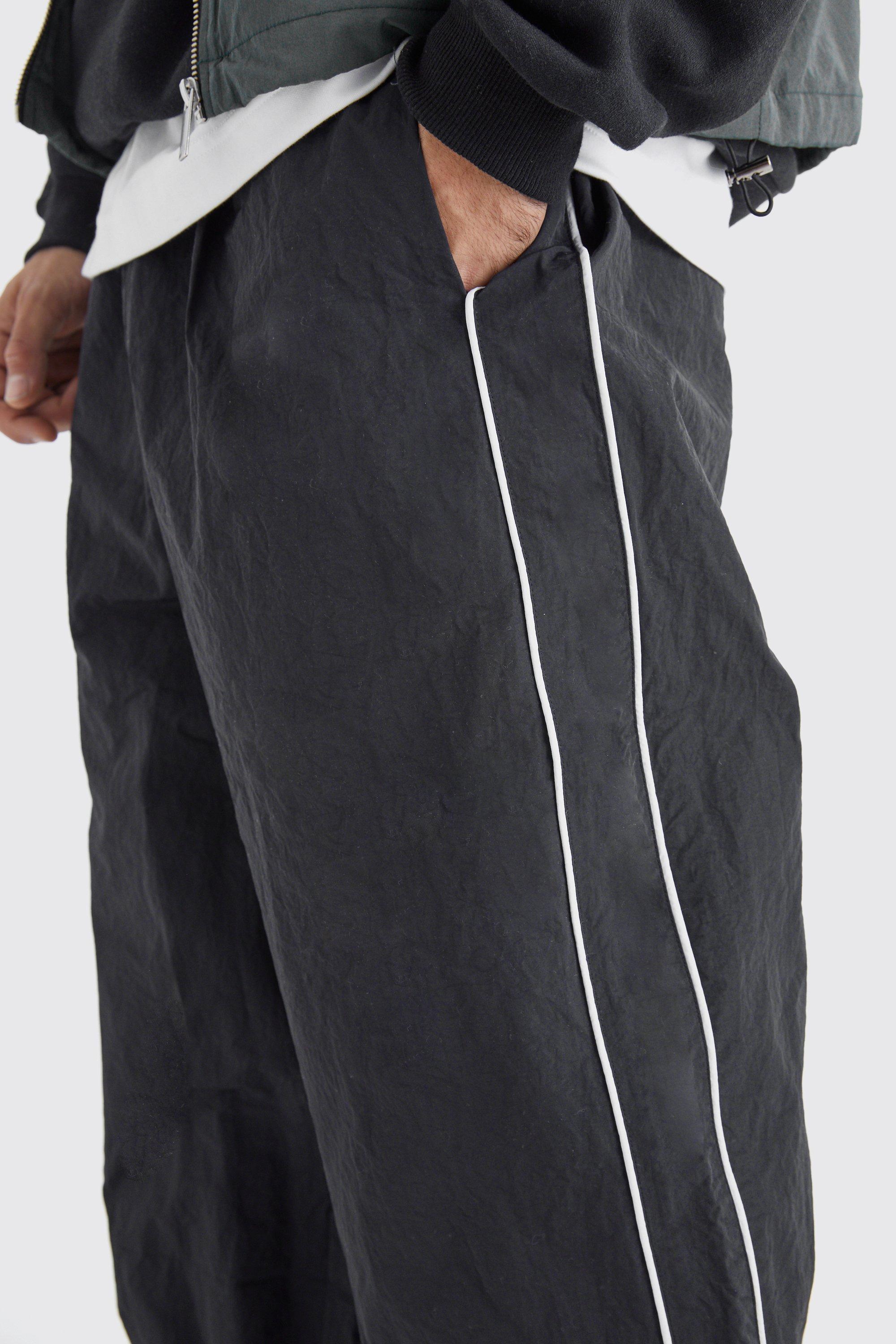 Side Stripe Oversized Parachute Pants | boohoo Side Stripe Oversized Parachute Pants | boohoo
