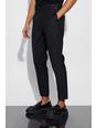 Black Tapered Fit Tailored Trousers